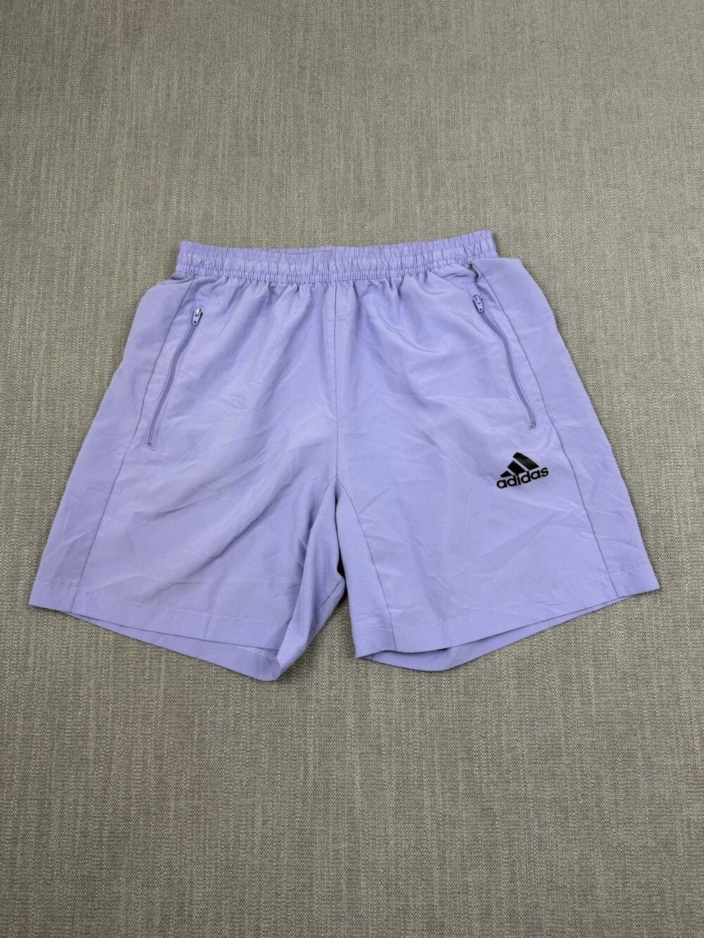 Adidas AEROREADY Primegreen Athletic Shorts Men’s Medium Purple Zip Pockets